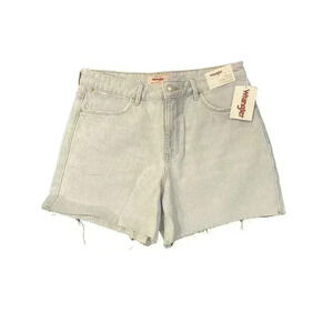 Wrangler Jean Shorts Womens 10 / 30 High Rise Vintage 4” Cut Off Mom Light Wash